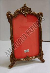 Ornate Antique Brass Photo Frame