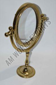 Ornate Golden Round Vanity Mirror