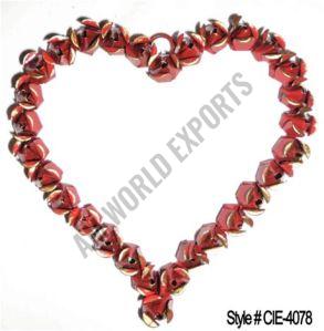 Red Bell Heart Shaped Wreath