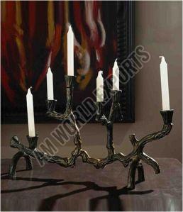 Rustic Branch Style Golden Aluminum Candelabra