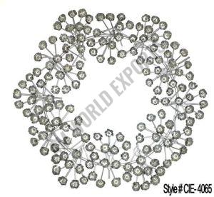 Silver Floral Cluster Wreath