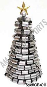 Silver Rolled Tube Christmas Tree