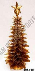 Tiered Gold Metal Christmas Tree