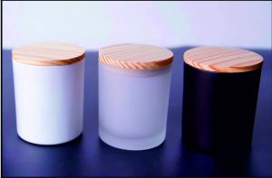 Candle Glass Jar Frosted