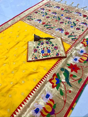 Pure Soft Kanchivaram Paithani Silk Saree