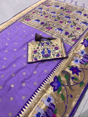 Pure Soft Kanchivaram Paithani Silk Saree