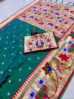 Pure Soft Kanchivaram Paithani Silk Saree