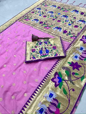 Pure Soft Kanchivaram Paithani Silk Saree
