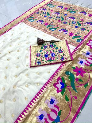 Pure Soft Kanchivaram Paithani Silk Saree