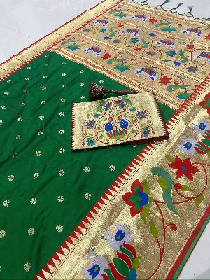 Pure Soft Kanchivaram Paithani Silk Saree