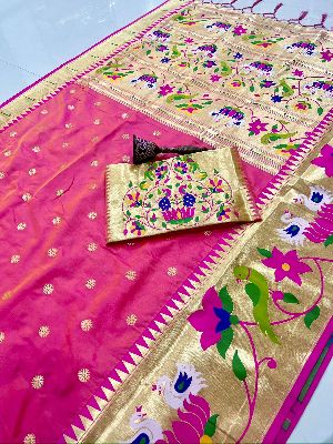 Pure Soft Kanchivaram Paithani Silk Saree