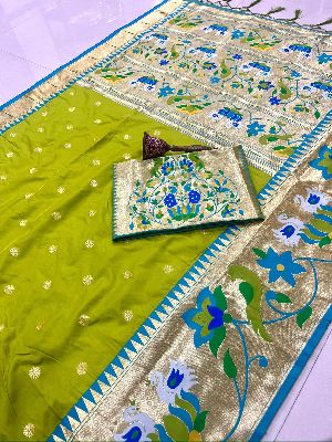 Pure Soft Kanchivaram Paithani Silk Saree