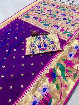 Pure Soft Kanchivaram Paithani Silk Saree