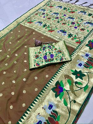Pure Soft Kanchivaram Paithani Silk Saree