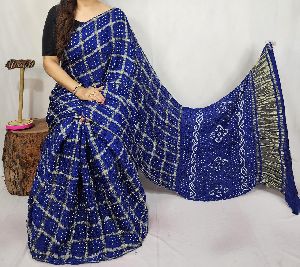 Gajji Silk Pallu Lagdi Pata Saree