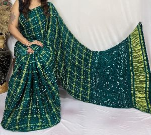 Gajji Silk Pallu Lagdi Pata Saree