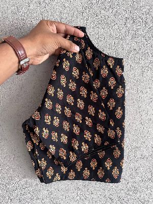 Pure Ajrakh Handblock Cotton Blouse
