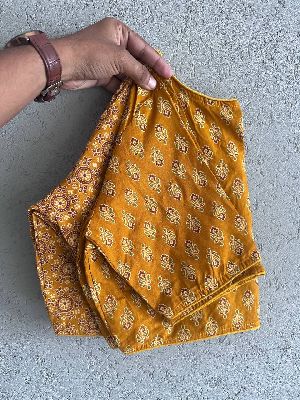 Pure Ajrakh Handblock Cotton Blouse