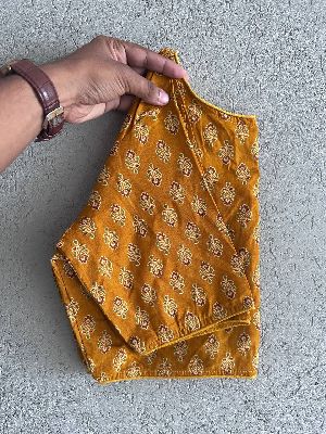 Pure Ajrakh Handblock Cotton Blouse