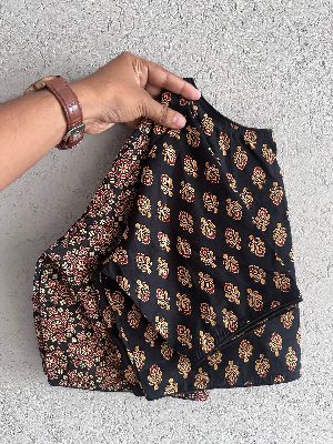 Pure Ajrakh Handblock Cotton Blouse