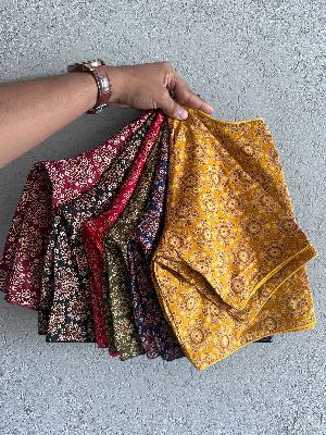Pure Ajrakh Handblock Cotton Blouse