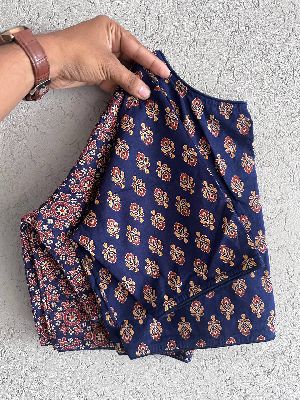 Pure Ajrakh Handblock Cotton Blouse