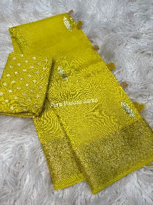 Pure Viscose Dola Silk Saree
