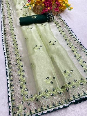 Best Quality Khadi Organza Silk With Weaving Sarees