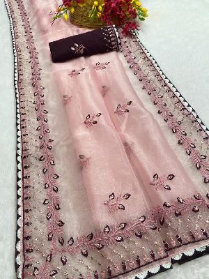 Best Quality Khadi Organza Silk With Weaving Sarees