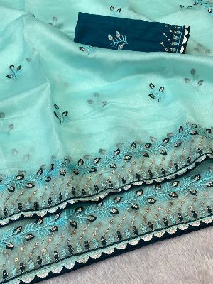 Best Quality Khadi Organza Silk With Weaving Sarees