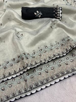 Best Quality Khadi Organza Silk With Weaving Sarees