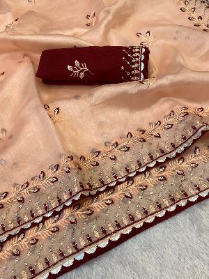 Best Quality Khadi Organza Silk With Weaving Sarees