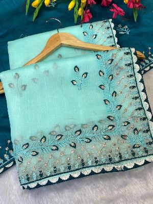 Best Quality Khadi Organza Silk With Weaving Sarees