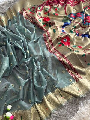 Organza Tissue Paithani Saree