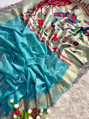 Organza Tissue Paithani Saree
