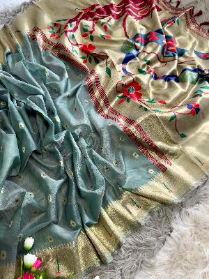 Organza Tissue Paithani Saree