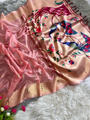 Organza Tissue Paithani Saree