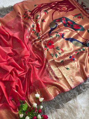Organza Tissue Paithani Saree