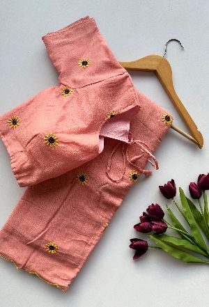 Flower Work Ladies Heavy Cotton Saree