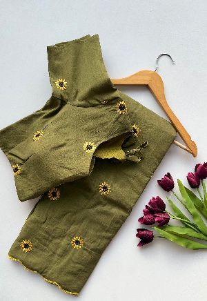 Flower Work Ladies Heavy Cotton Saree