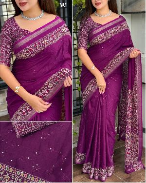 Fancy Ajrakh Printed Cotton Saree