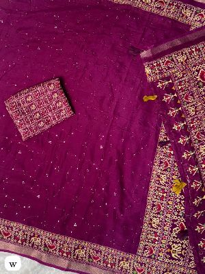 Fancy Ajrakh Printed Cotton Saree