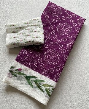 Ladies Digital Printed Bandhani Saree