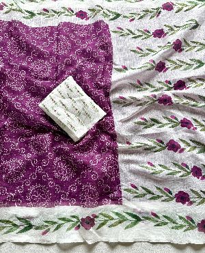 Ladies Digital Printed Bandhani Saree