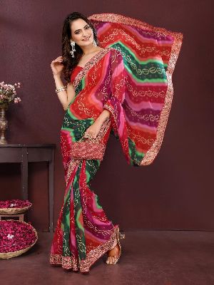 Party Wear Soft Georgette Fabric Saree,