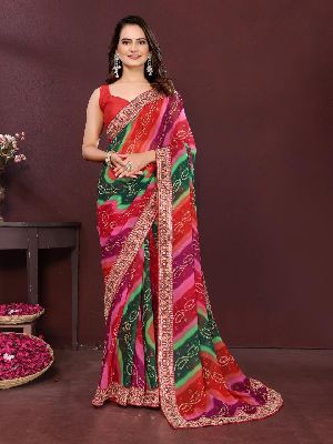Party Wear Soft Georgette Fabric Saree,