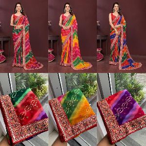 Party Wear Soft Georgette Fabric Saree,
