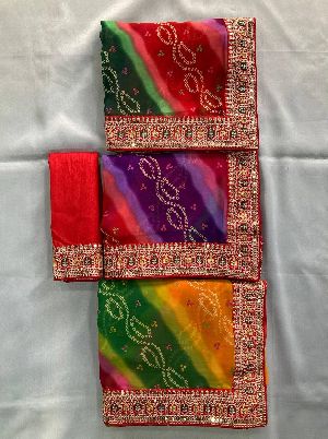 Party Wear Soft Georgette Fabric Saree,