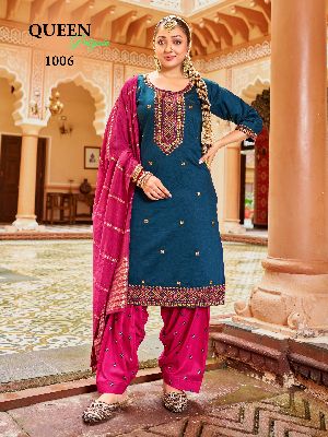 Pure Cotton Kurti Patiala Dupatta Set