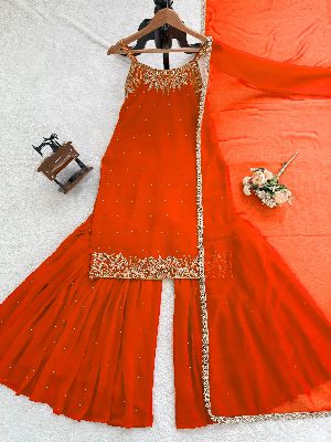 Party Wear Designer Sharara Suit